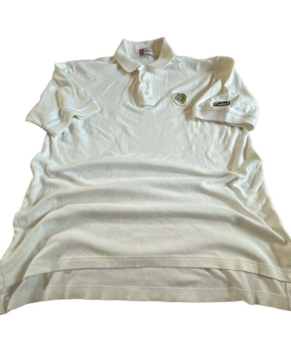 Vintage 1990s Slazenger Old North State Club Polo Shirt Size L White 100% Cotton